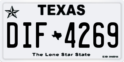TX license plate DIF4269