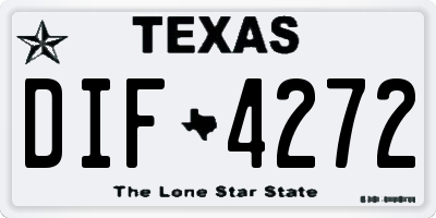 TX license plate DIF4272