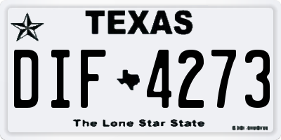 TX license plate DIF4273