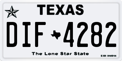 TX license plate DIF4282