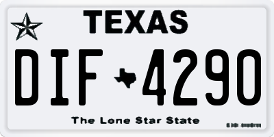 TX license plate DIF4290