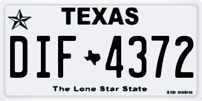 TX license plate DIF4372