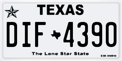 TX license plate DIF4390