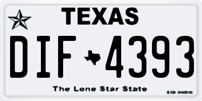TX license plate DIF4393