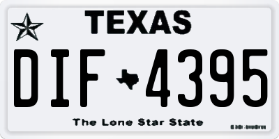 TX license plate DIF4395