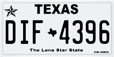 TX license plate DIF4396
