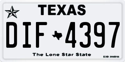 TX license plate DIF4397