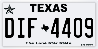 TX license plate DIF4409