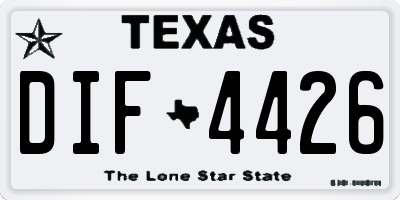 TX license plate DIF4426