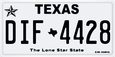 TX license plate DIF4428