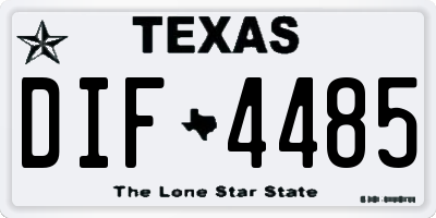 TX license plate DIF4485