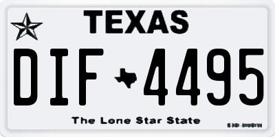 TX license plate DIF4495