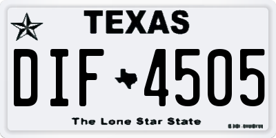 TX license plate DIF4505
