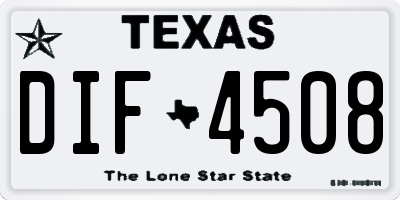 TX license plate DIF4508