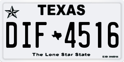 TX license plate DIF4516
