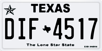 TX license plate DIF4517