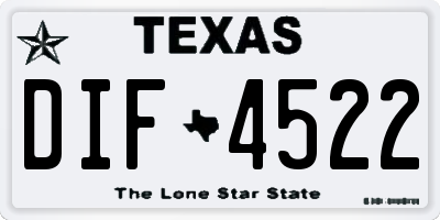 TX license plate DIF4522