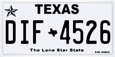 TX license plate DIF4526