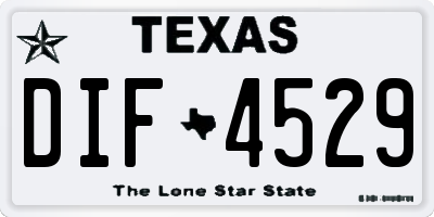 TX license plate DIF4529