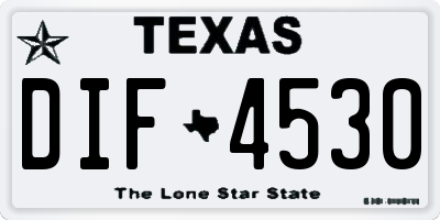 TX license plate DIF4530