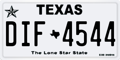 TX license plate DIF4544