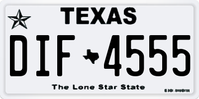 TX license plate DIF4555