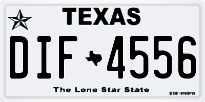 TX license plate DIF4556