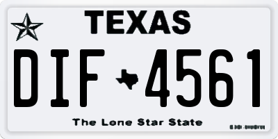 TX license plate DIF4561