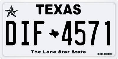 TX license plate DIF4571