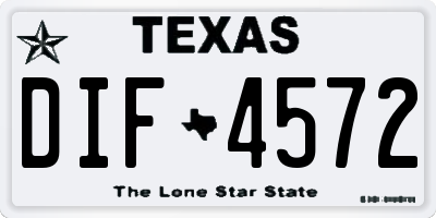 TX license plate DIF4572