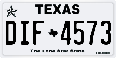 TX license plate DIF4573