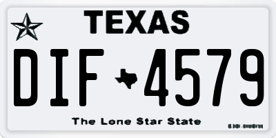 TX license plate DIF4579