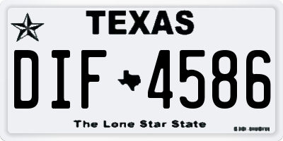 TX license plate DIF4586