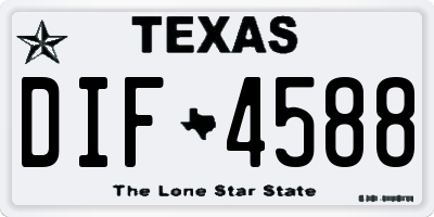 TX license plate DIF4588
