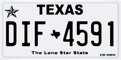 TX license plate DIF4591