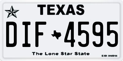 TX license plate DIF4595