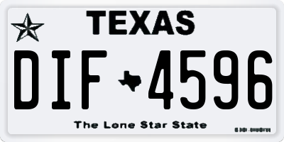 TX license plate DIF4596