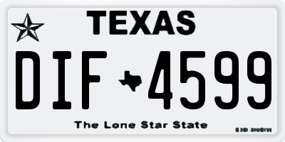 TX license plate DIF4599