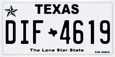 TX license plate DIF4619