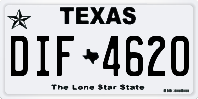 TX license plate DIF4620
