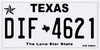 TX license plate DIF4621