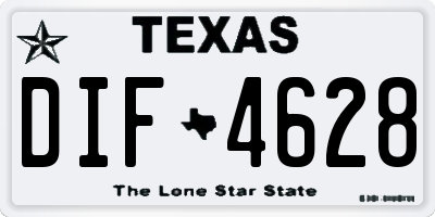 TX license plate DIF4628