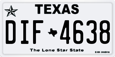 TX license plate DIF4638