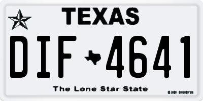 TX license plate DIF4641