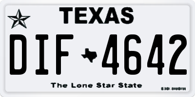TX license plate DIF4642