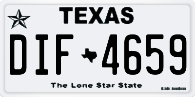 TX license plate DIF4659