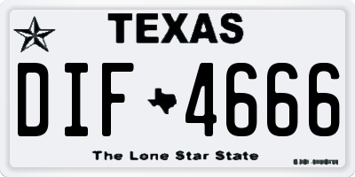 TX license plate DIF4666