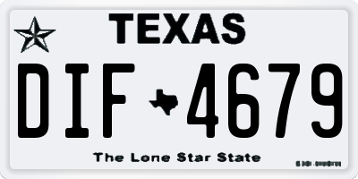 TX license plate DIF4679