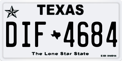 TX license plate DIF4684