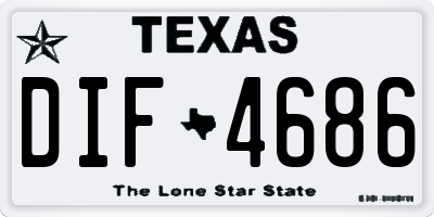 TX license plate DIF4686